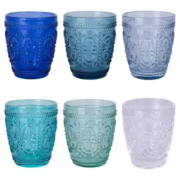 Ensemble de 6 verres "Impérial" océan
