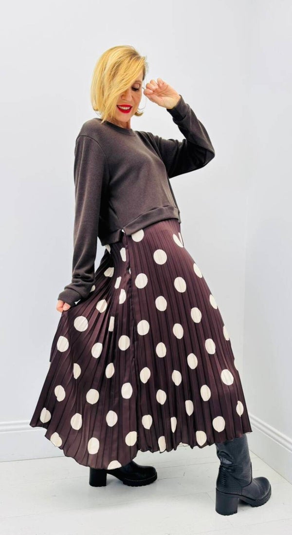 Robe sweat à pois magnifique