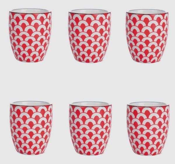 Set de 6 tasses à café tendance