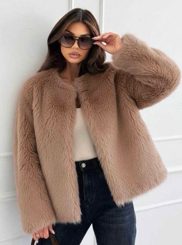 Veste chaude en fourrure sublime et chic