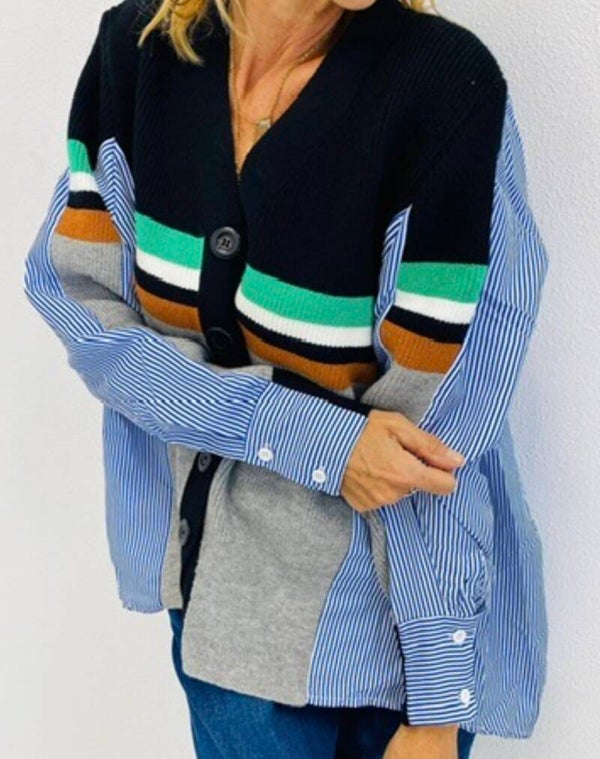 Chemise cardigan 2 en 1