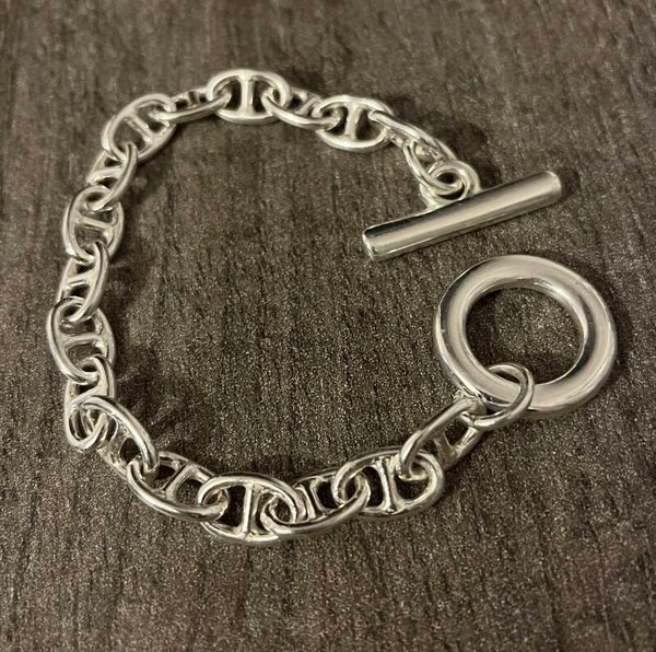 Bracelet argent maille marine 19 cm