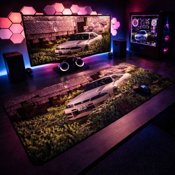 Tapis de souris gaming – édition Minecraft Skyline pixel