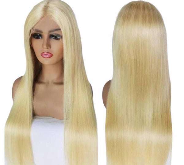 Straight blonde wig - Pruik met lace front
