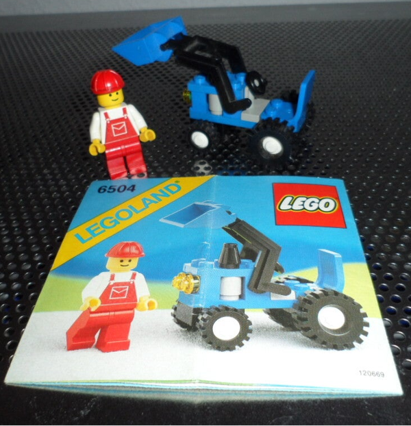 Lego 6504, Legoland, blauer Traktor