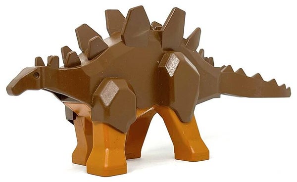 Brown Dinosaur Stegosaurus with Dark Orange Legs