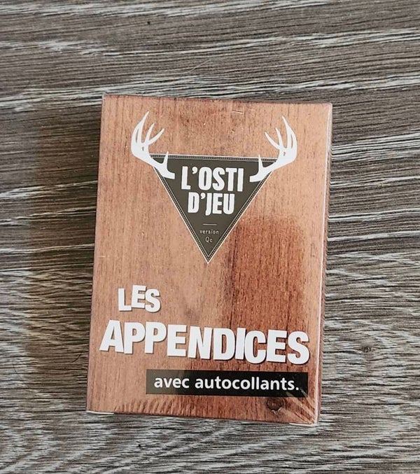 L'Osti d'jeu, Les appendices