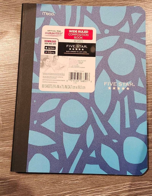 Cahier ligné five star