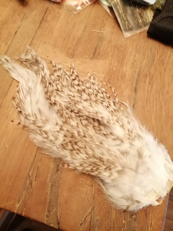 Pale Grizzle Variant Cock Saddle