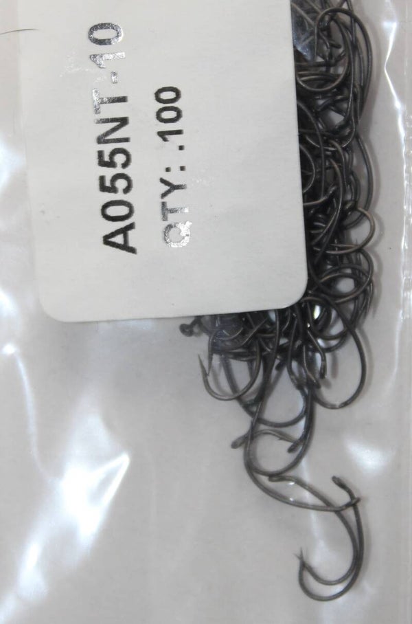 100 Eagle Claw A055NT-10 Curved Emerger Hooks
