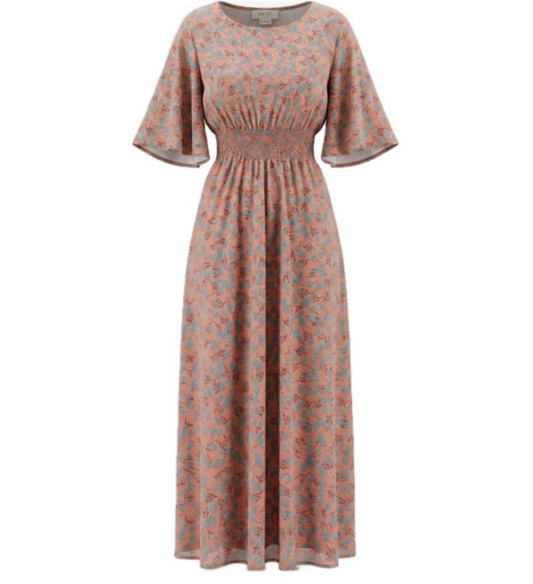 Maxikleid kurzärmelig