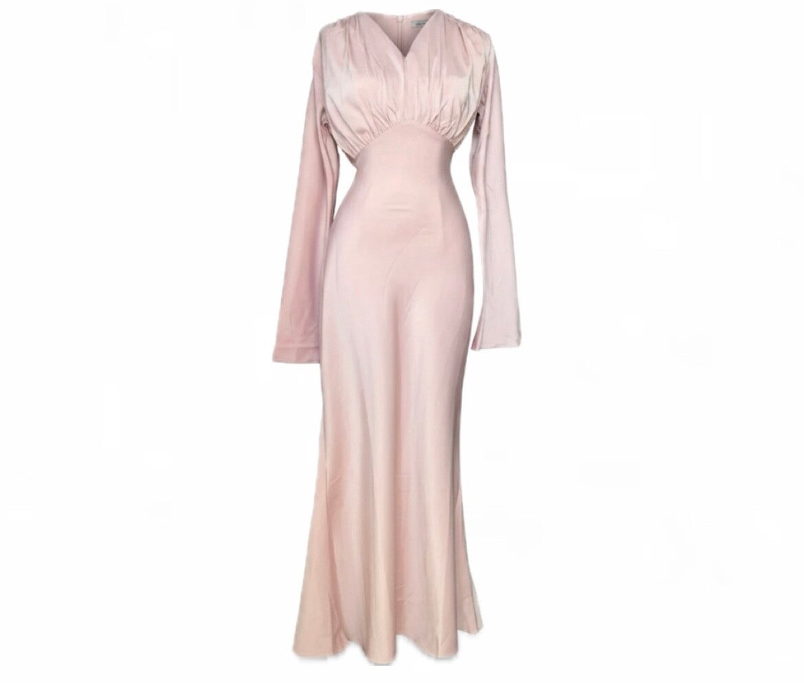 Luxe Satin Kleid Rosa