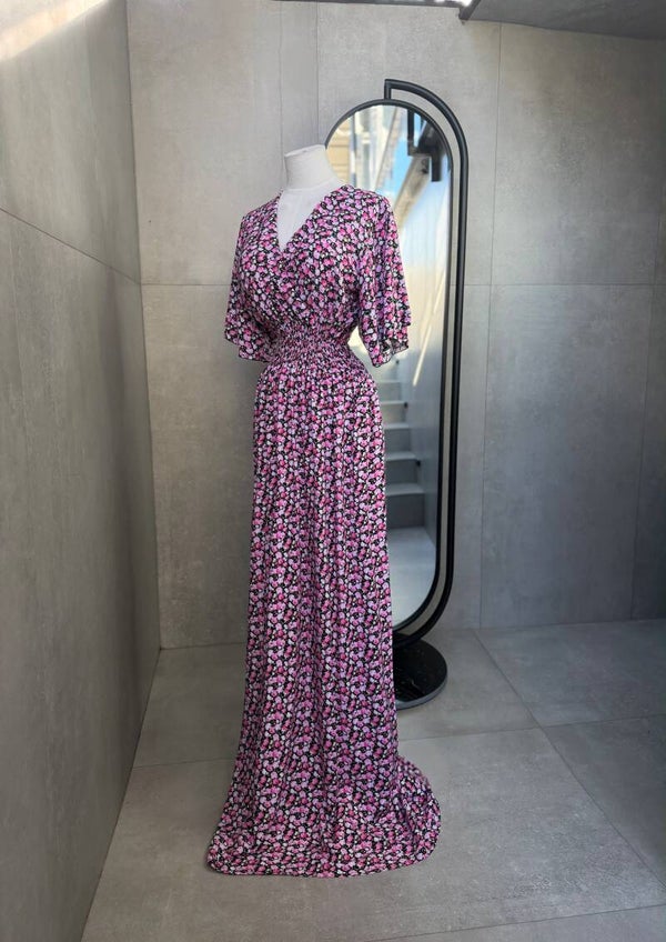 Maxidress short sleeved