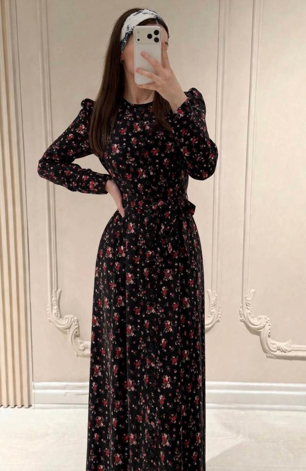 Maxidress flowered