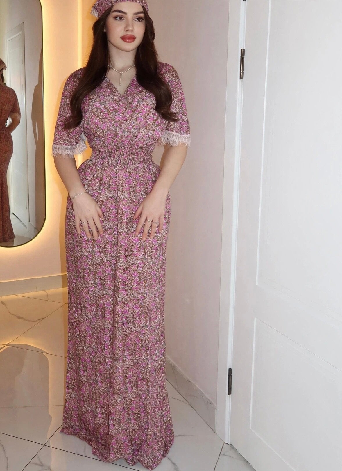 Dress With Small Scarf