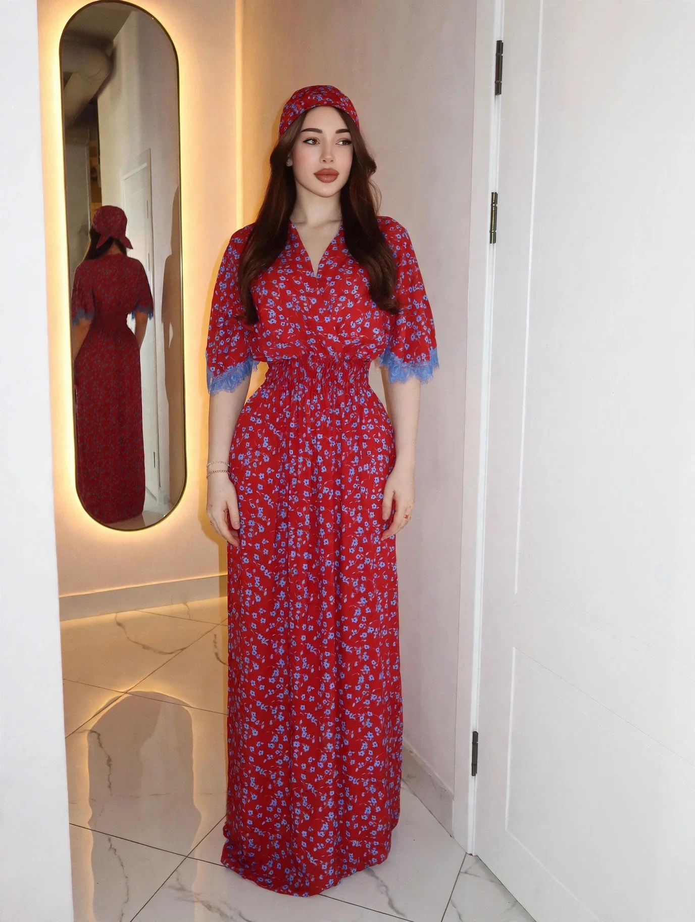 Dress With Small Scarf