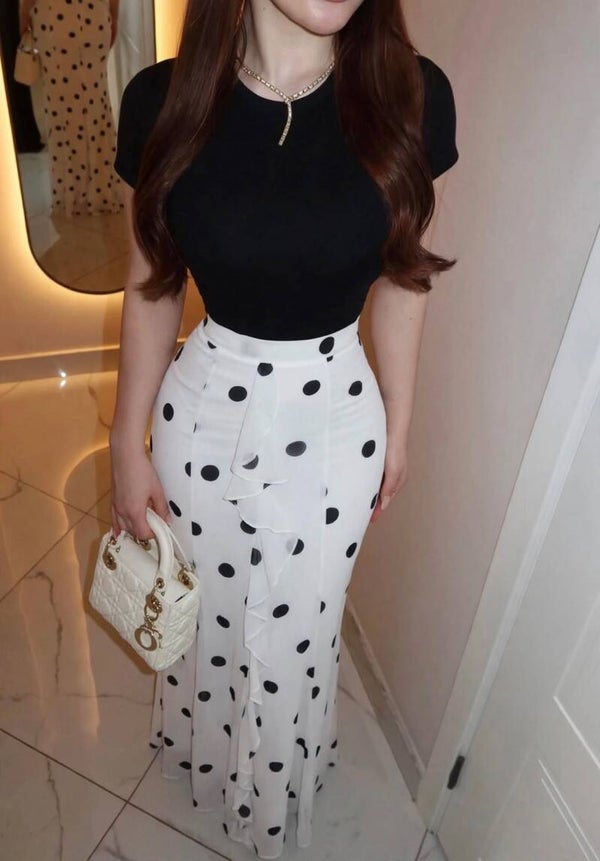 Maxi Skirt Polka