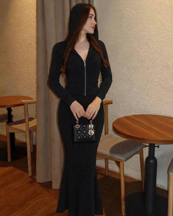 Black Hooded Set