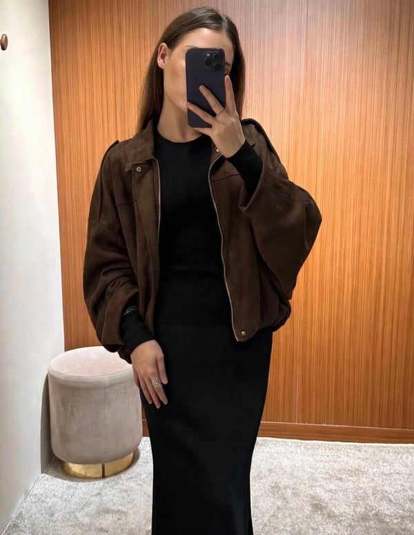 Faux Suede Jacket