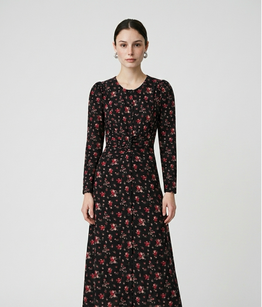 Maxikleid gemustert