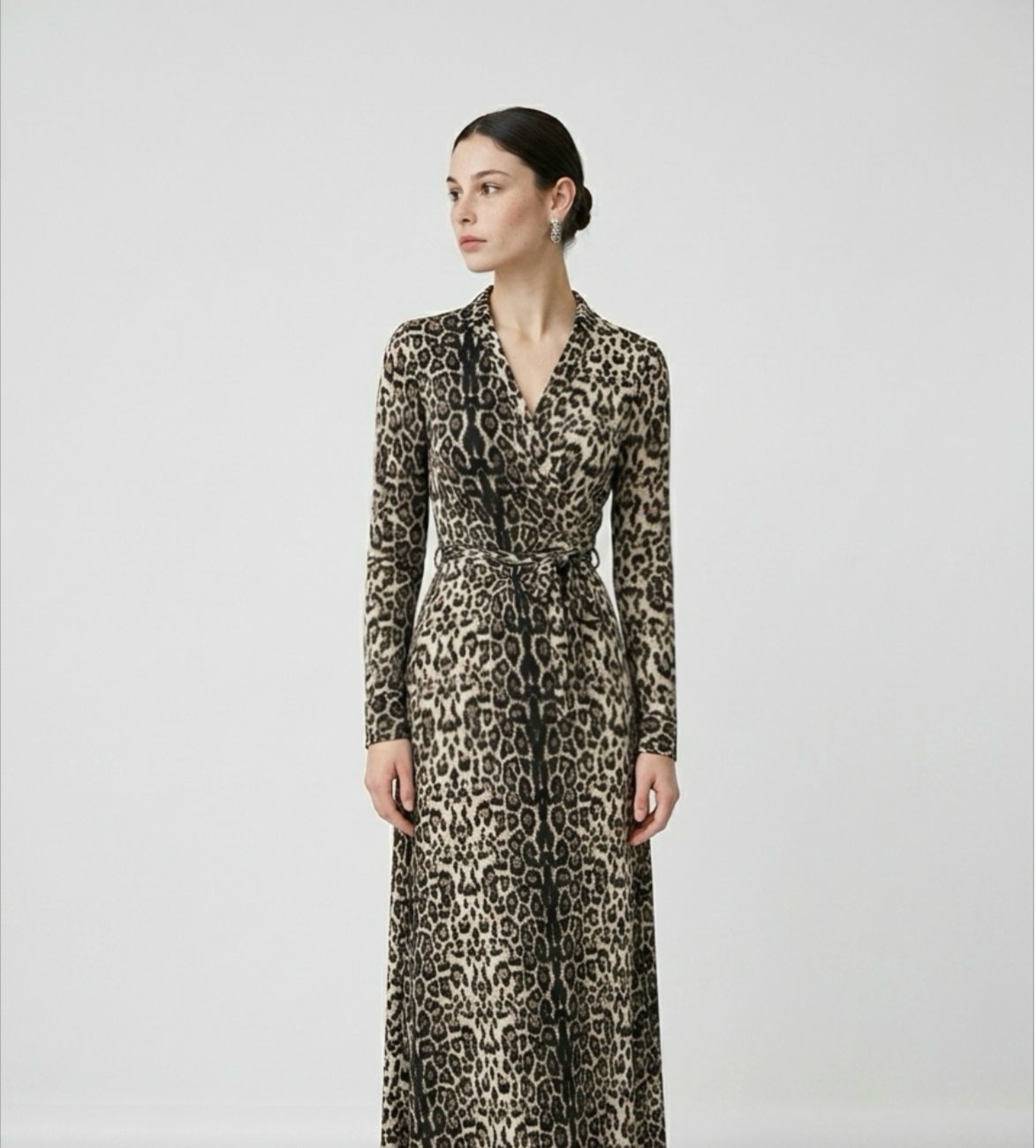 Wickelkleid Leopardmuster