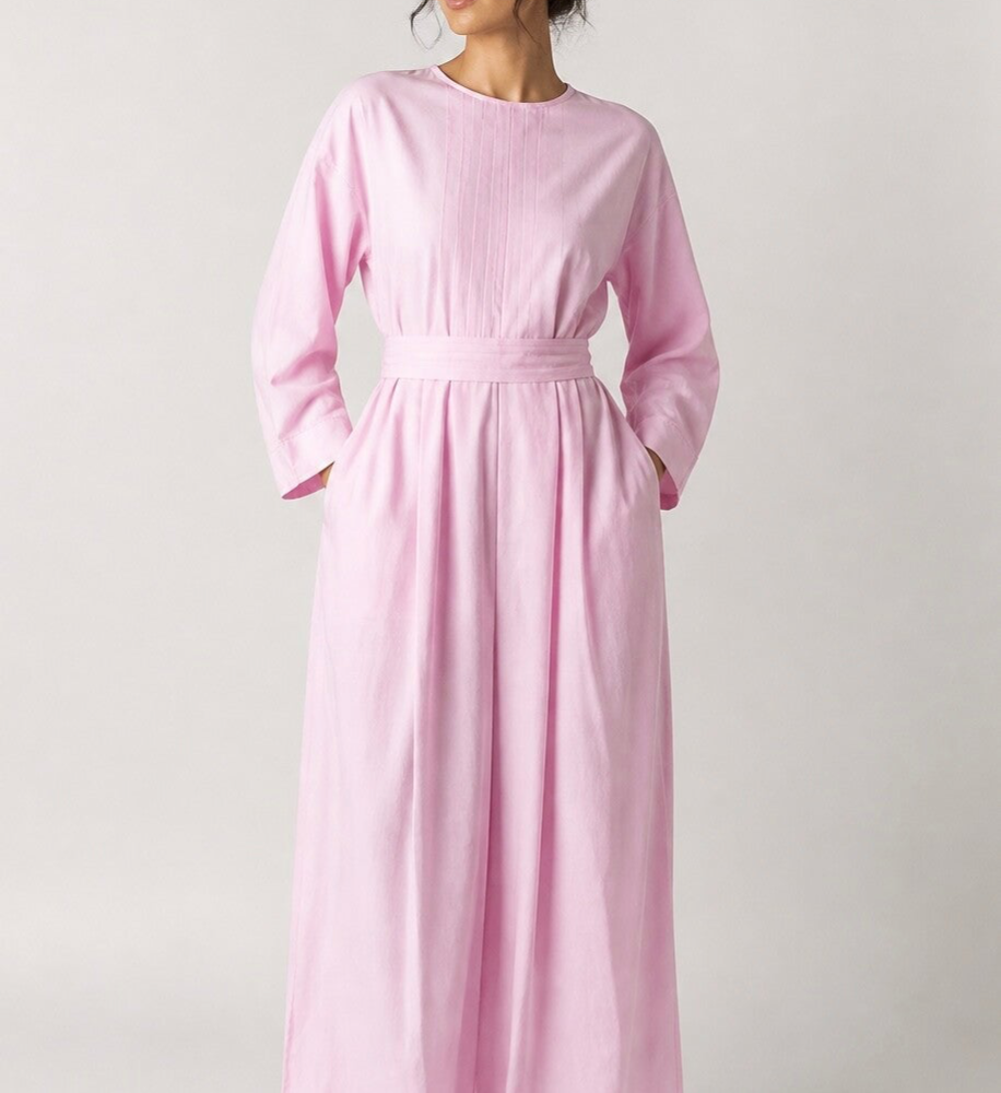 Linen Abaya pink