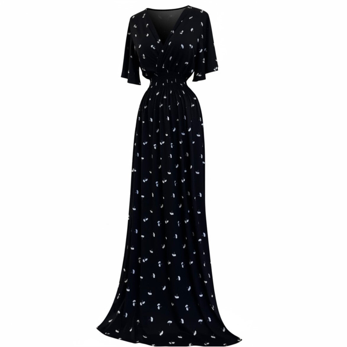 Maxikleid kurzärmelig