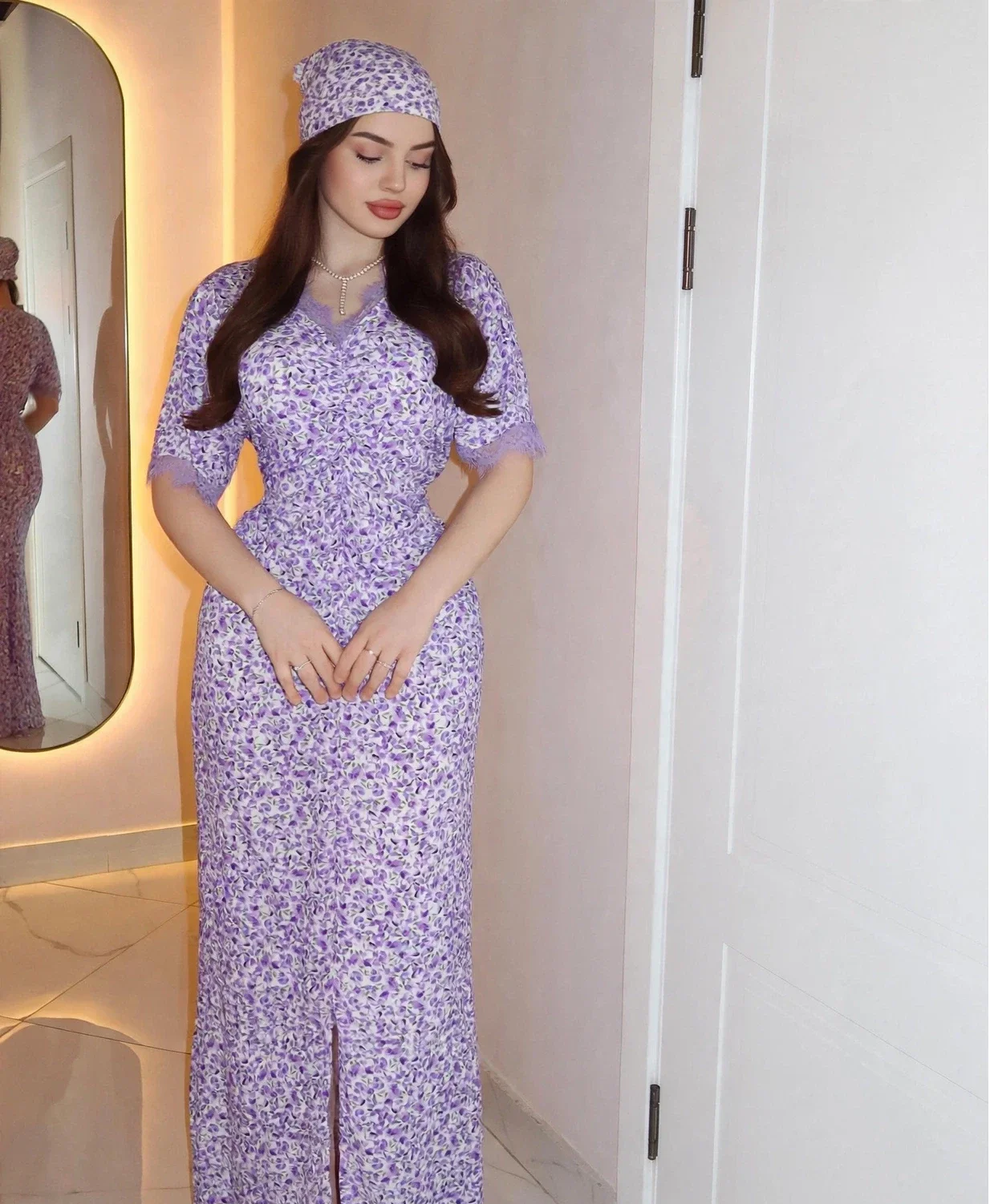 Dress With Small Scarf