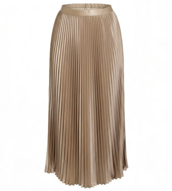 Maxi Plisserock cappuccino