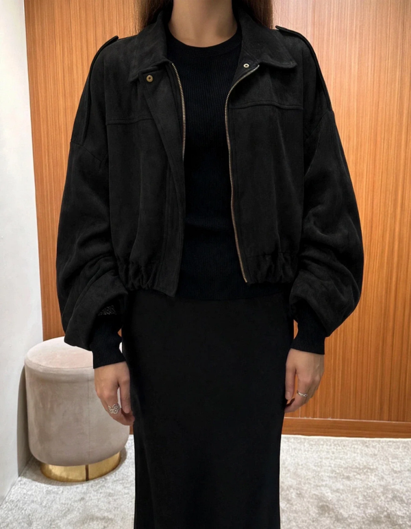Faux Suede Jacket