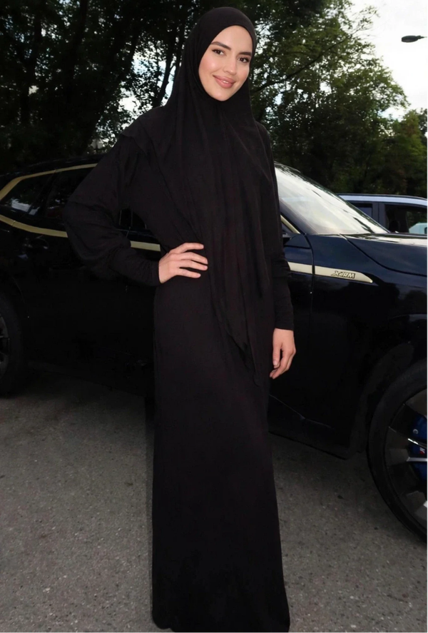 Abaya With Sewed On Scarf