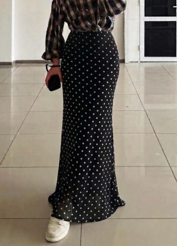 Linen Skirt Polka
