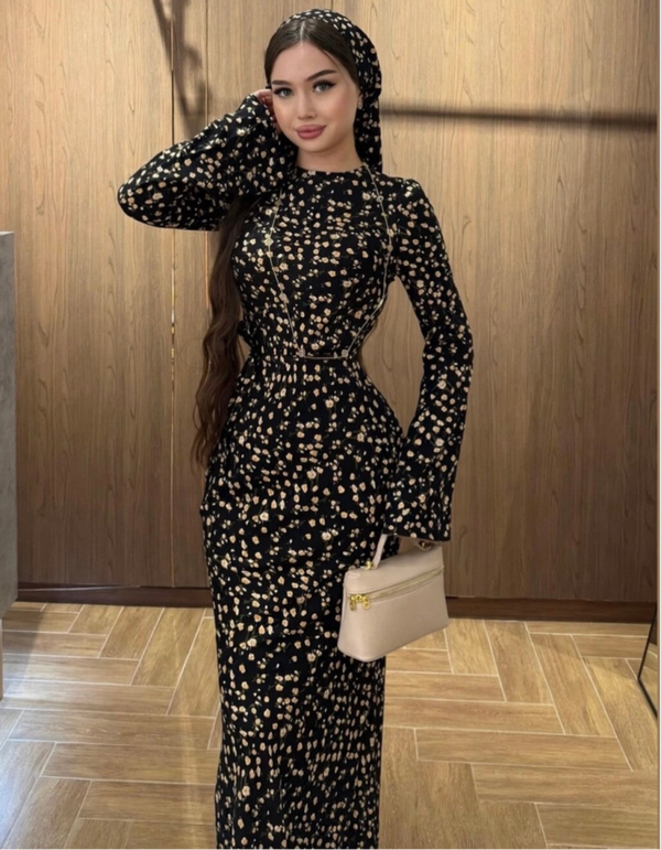 Dress With Scarf