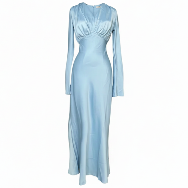 Satin Kleid hellblau