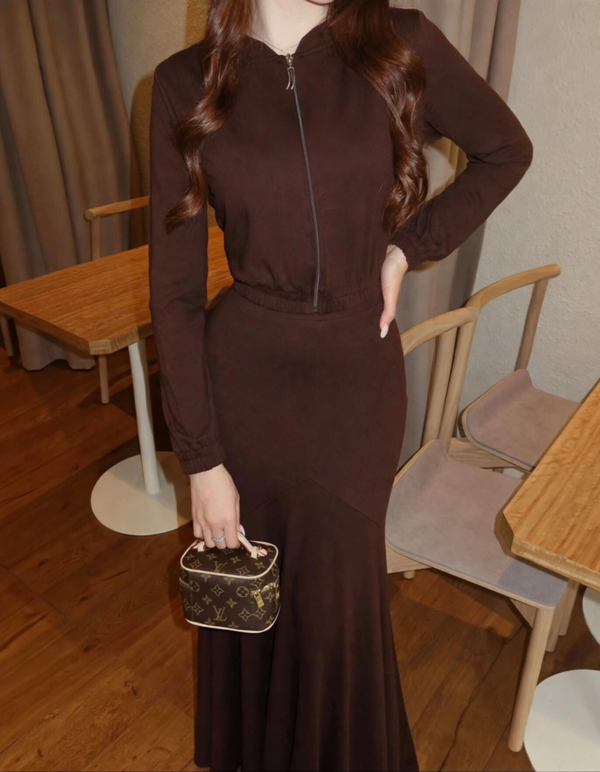 Brown Zip Set