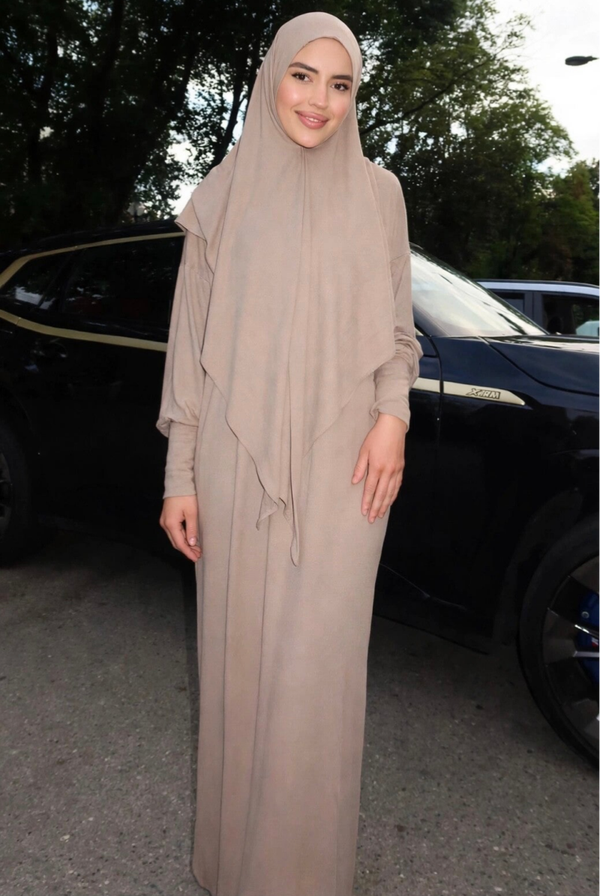 Abaya With Sewed On Scarf