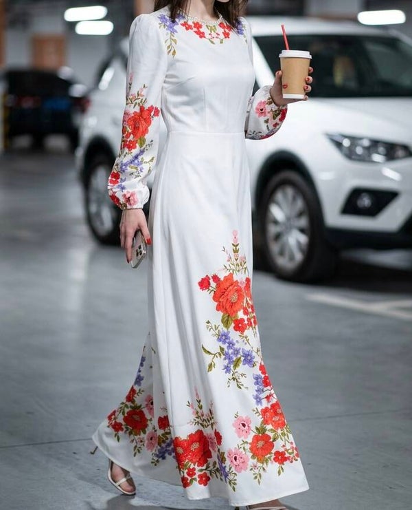 Maxidress with flowers