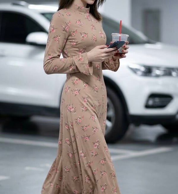 Maxidress with corsett