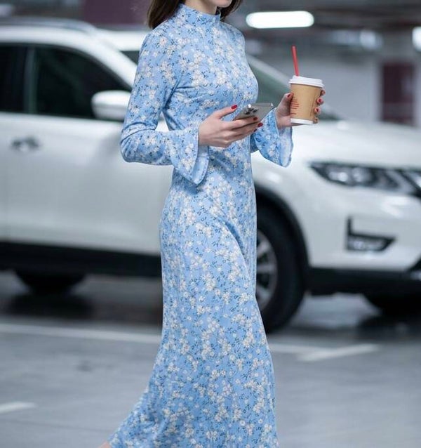 Maxidress with corset