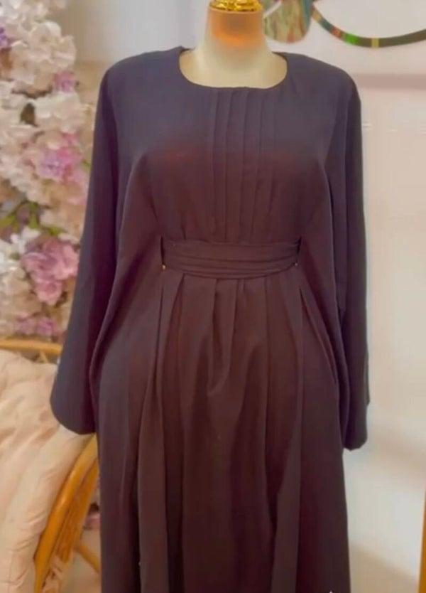 Linen Abaya brown