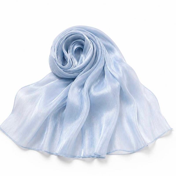 Organza Headscarf blue