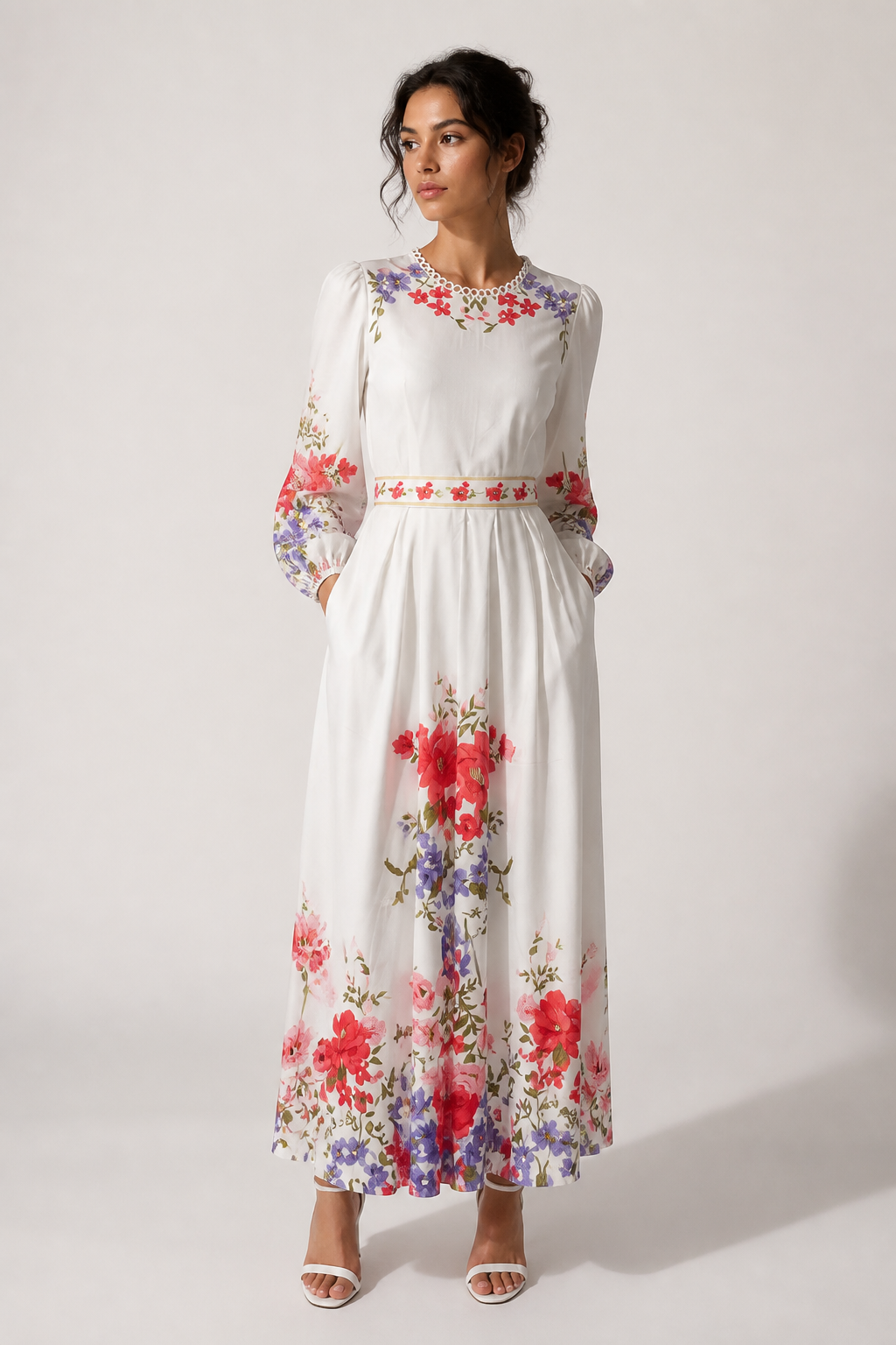 Maxidress with flowers