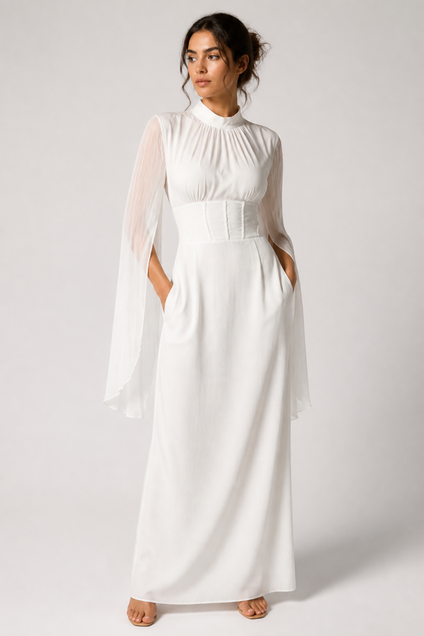Maxidress elegant white