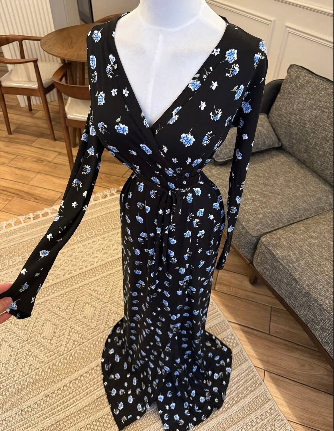 Wickelkleid gemustert