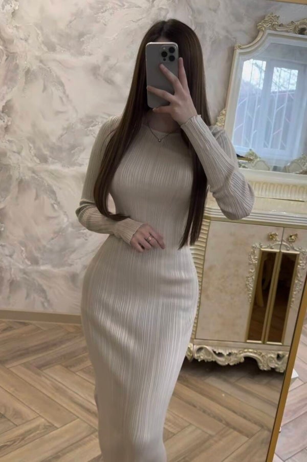 Midi Dress beige
