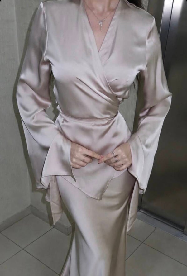 Two-Piece Satin