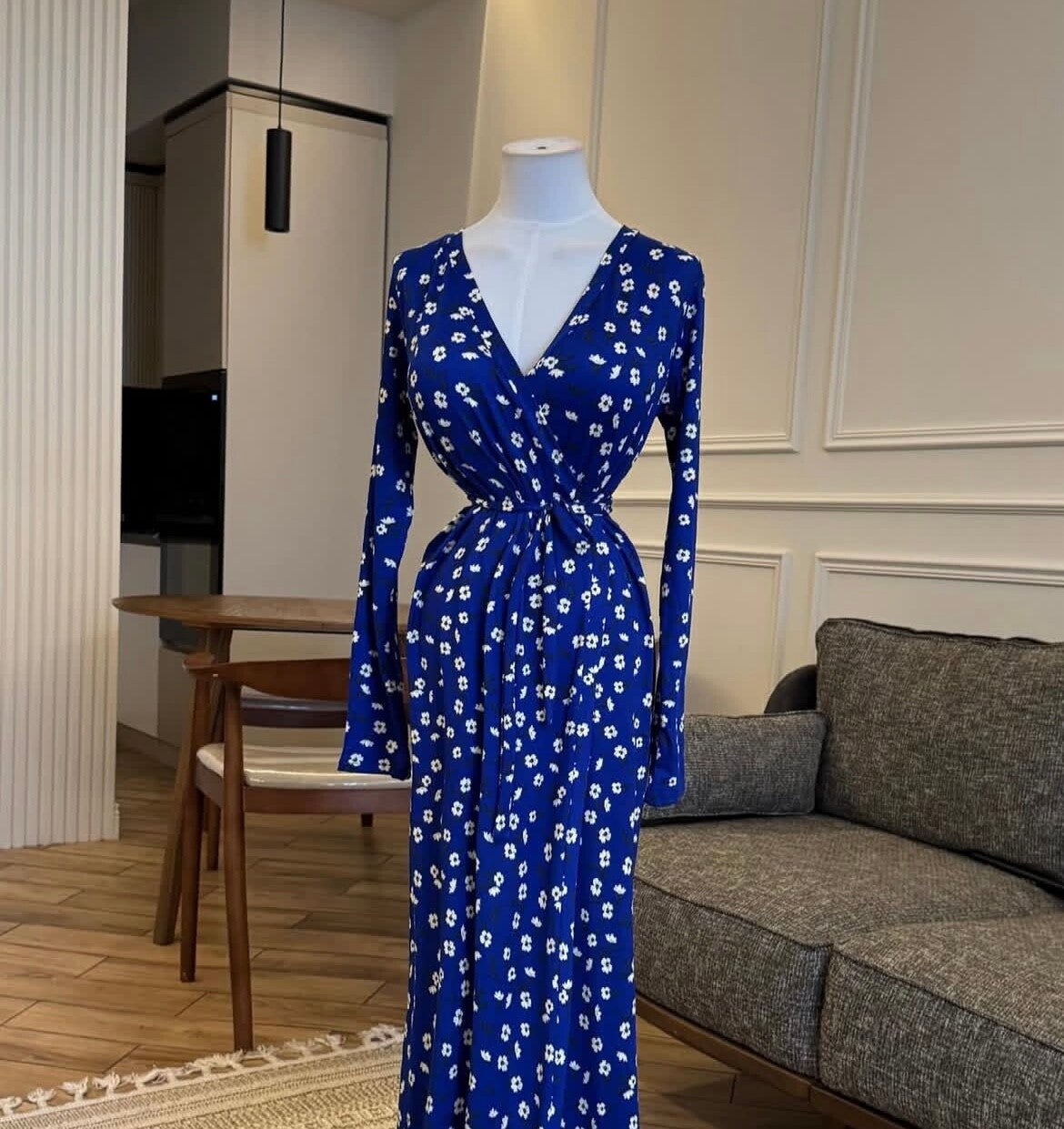 Wickelkleid gemustert