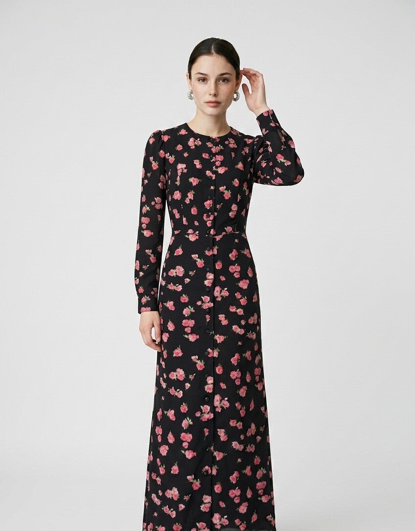 Maxikleid gemustert