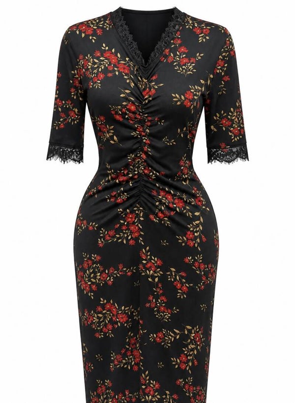 Maxikleid kurzärmelig