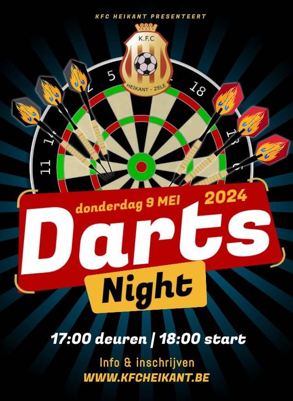 Darts Night - Dubbeltornooi 9 mei 2024